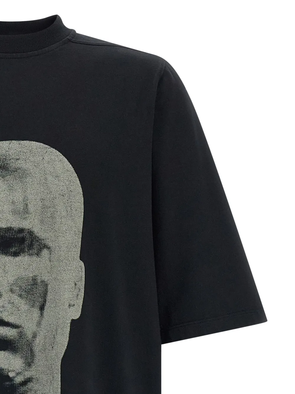 Rick Owens Drkshdw Jumbo Ss Printed T-shirt In Black