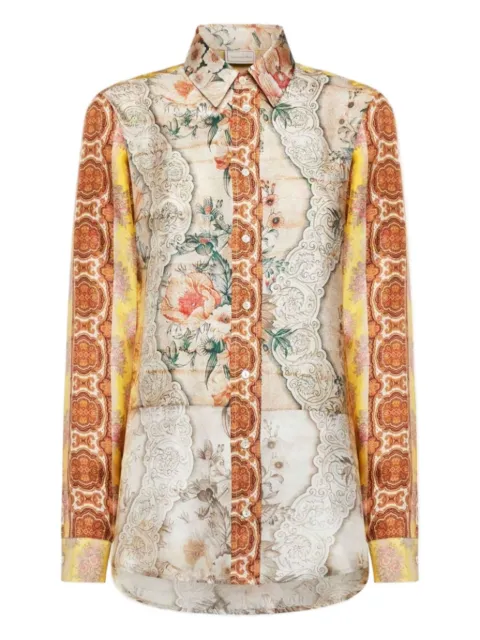 Pierre-Louis Mascia floral-print silk shirt