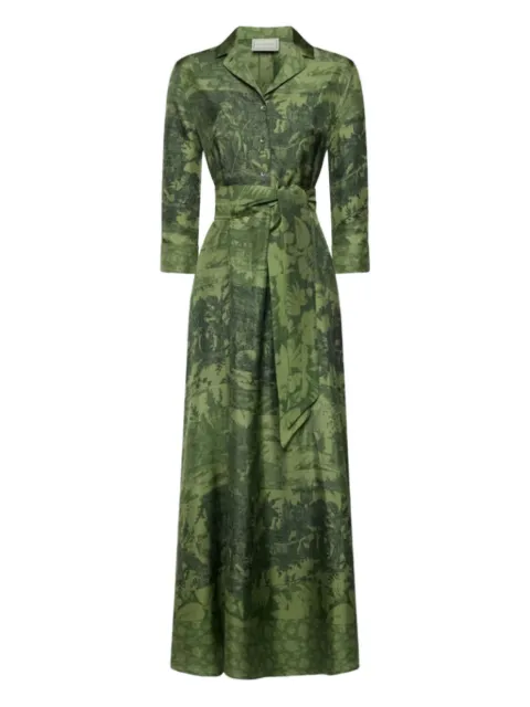 Pierre-Louis Mascia Aloegum jacquard silk shirt dress