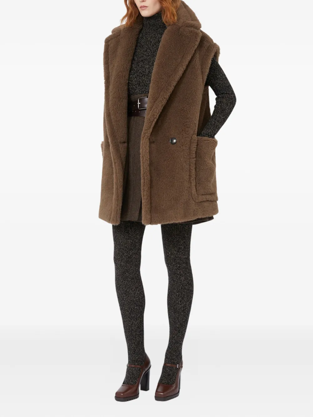 Max Mara Bernini1234 flap-pocket skirt - Bruin