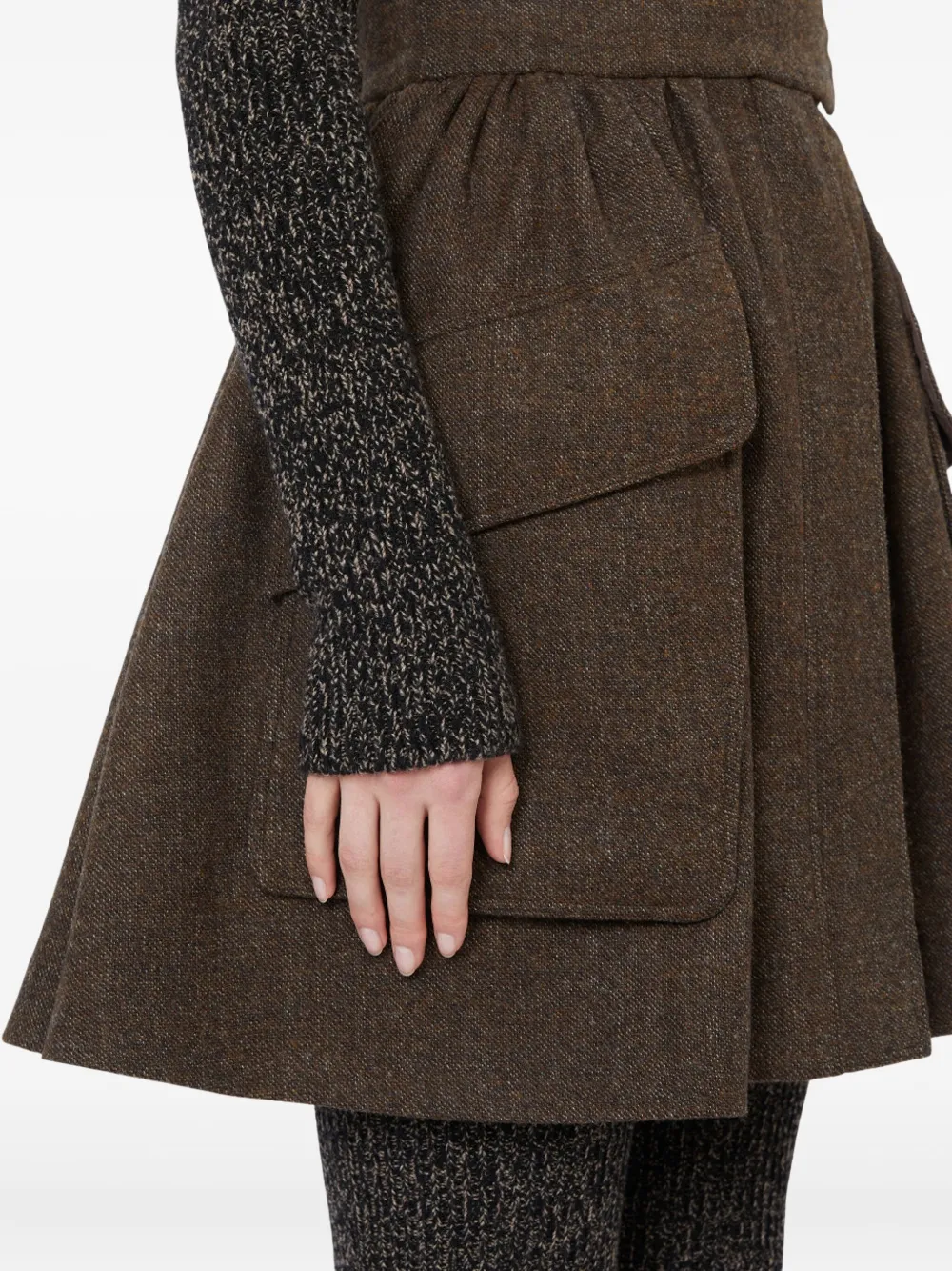 Max Mara Bernini1234 rok met klepzak Bruin