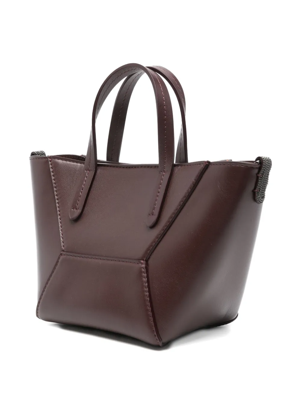 Brunello Cucinelli Top Handle Tote Bag In Brown