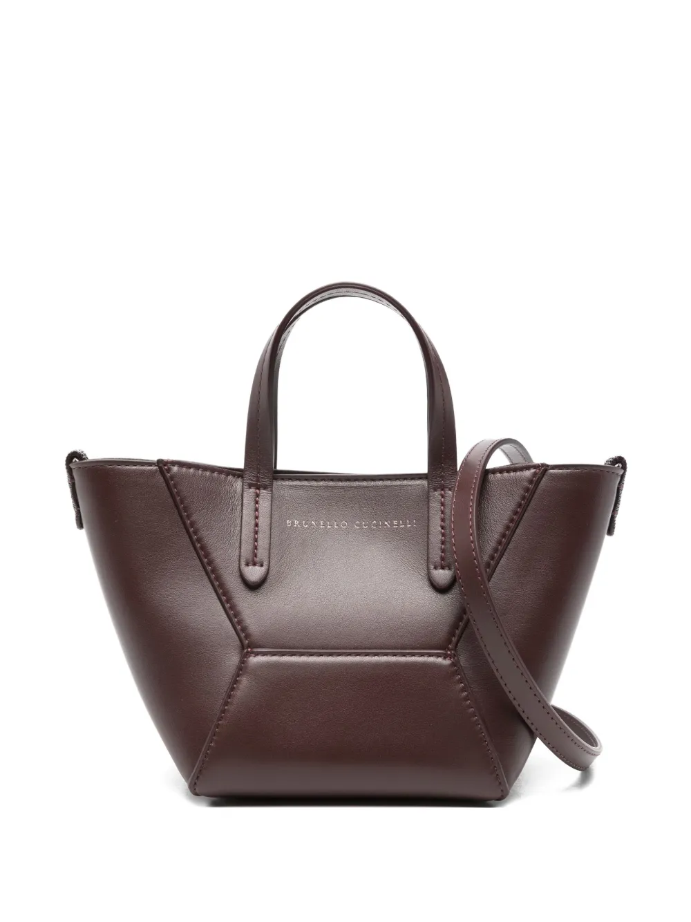 Brunello Cucinelli Top Handle Tote Bag In Brown