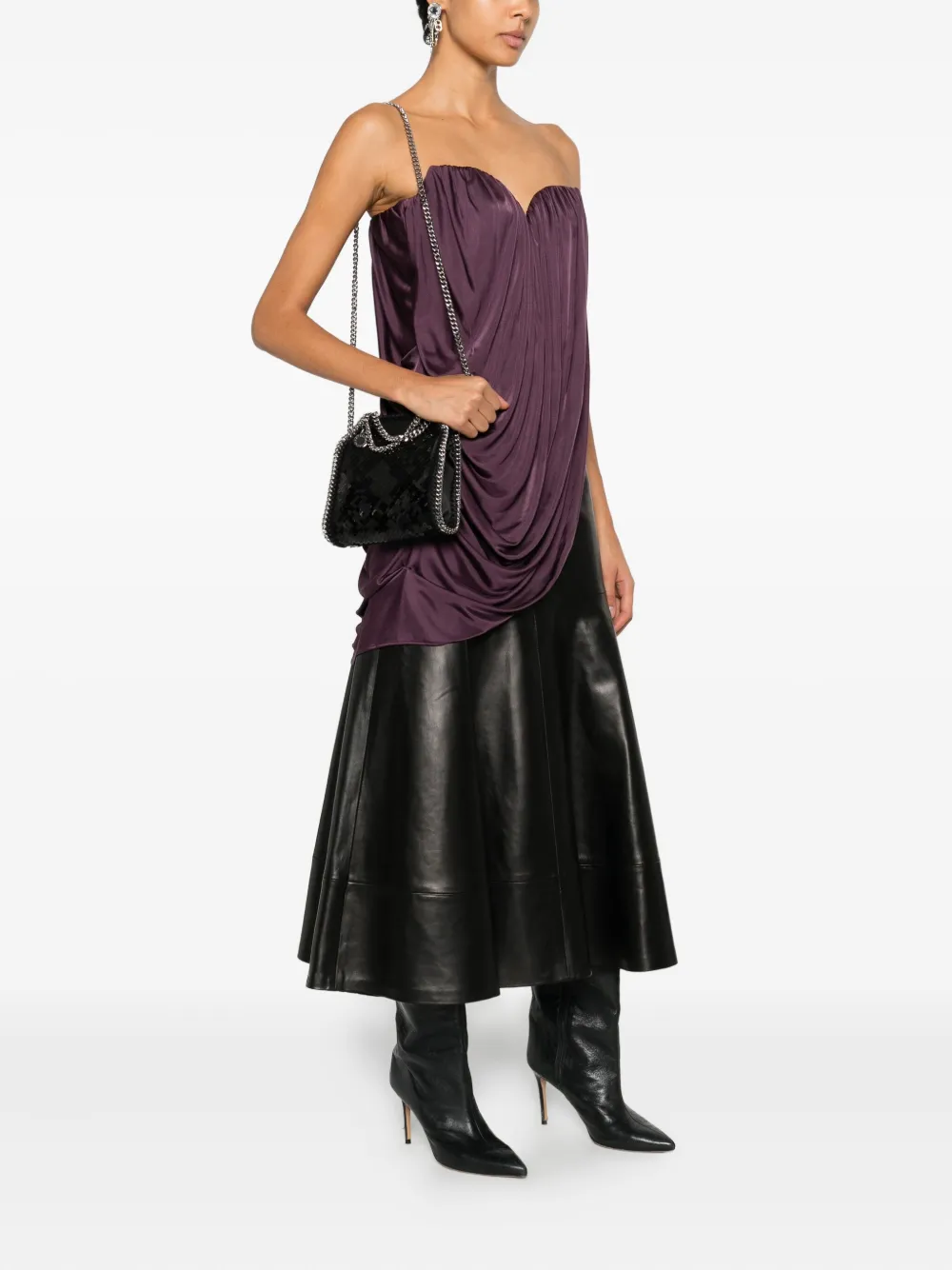 Stella Mccartney Chain Shoulder Bag In Black