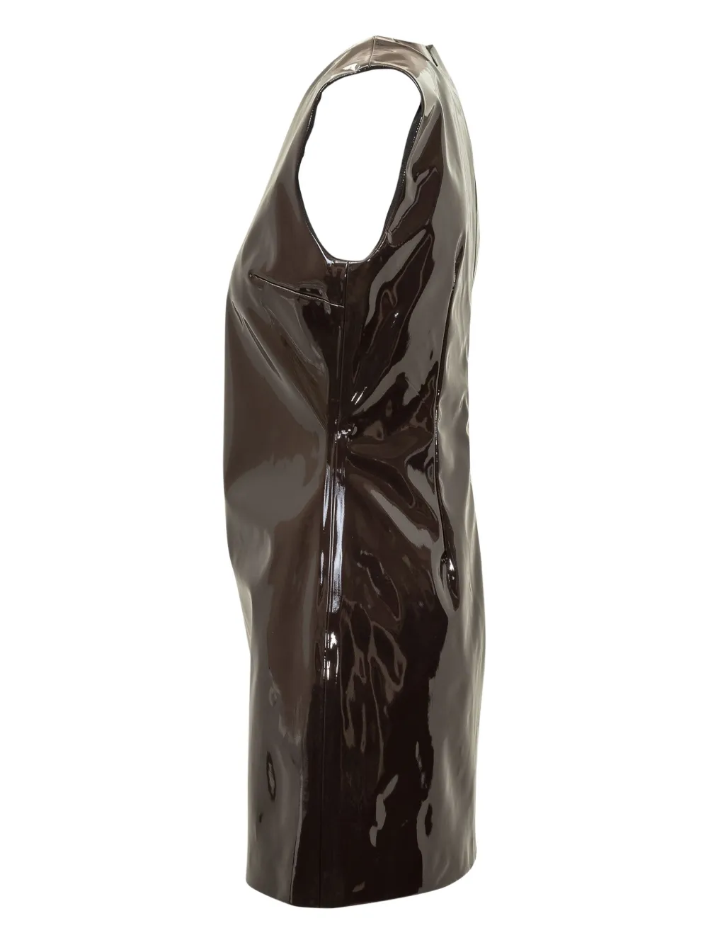 MSGM vinyl sleeveless mini dress - Bruin