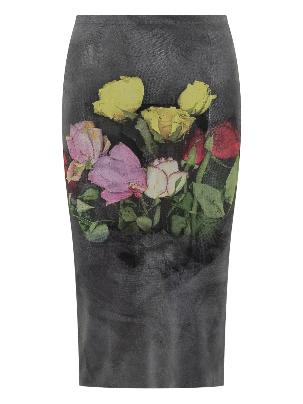 MSGM falda midi Roses | gris | Image 1