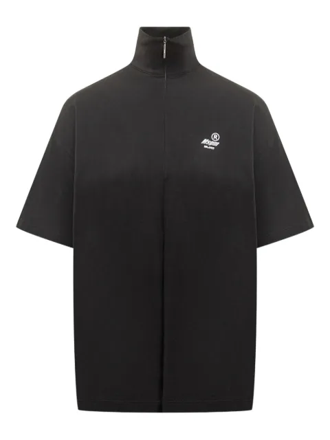 MSGM camiseta con media cremallera