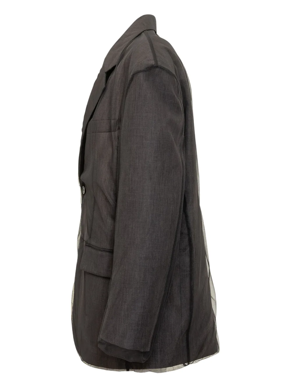 Msgm Button Blazer In Brown