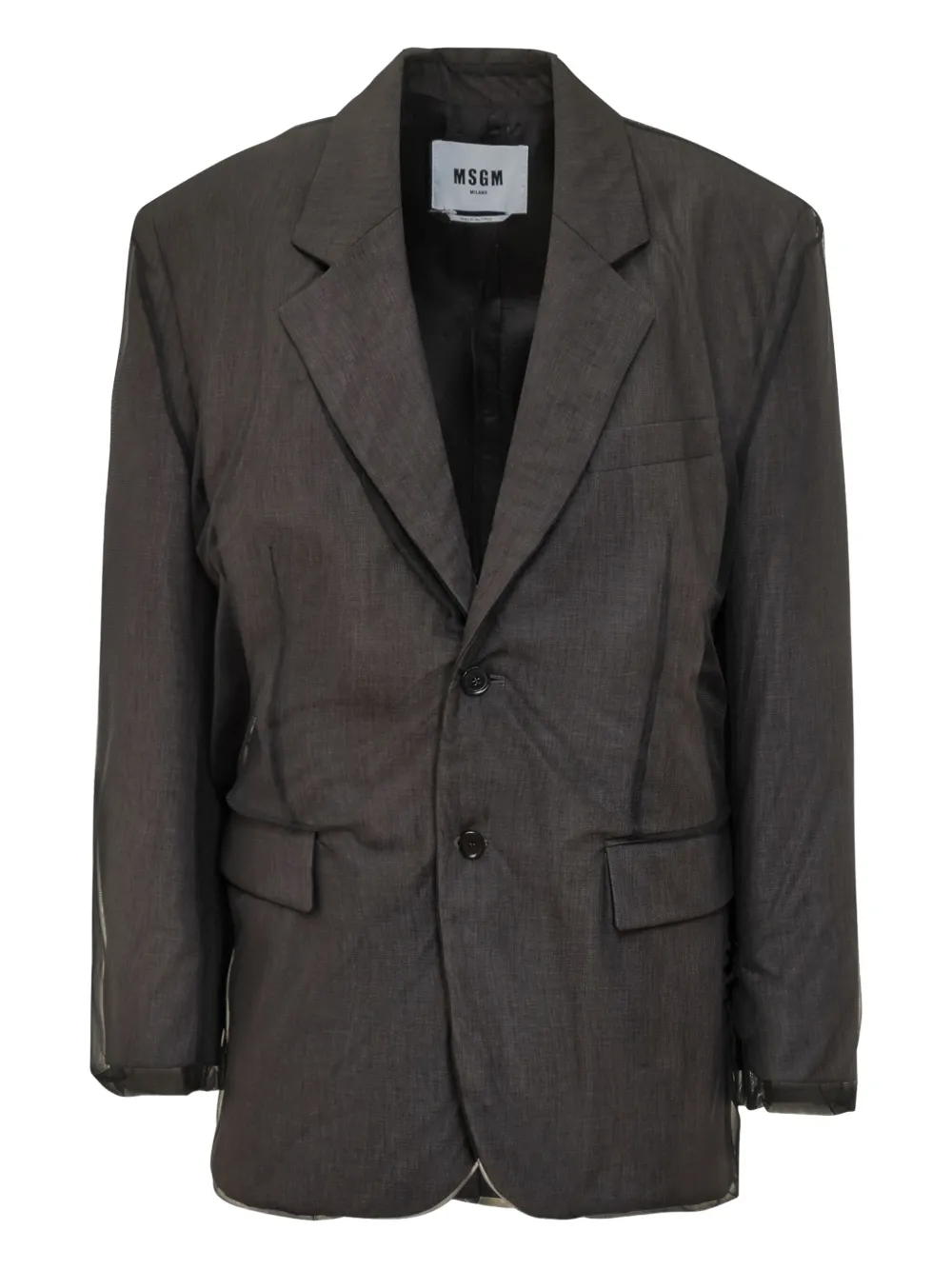MSGM button blazer | Grey | Image 1