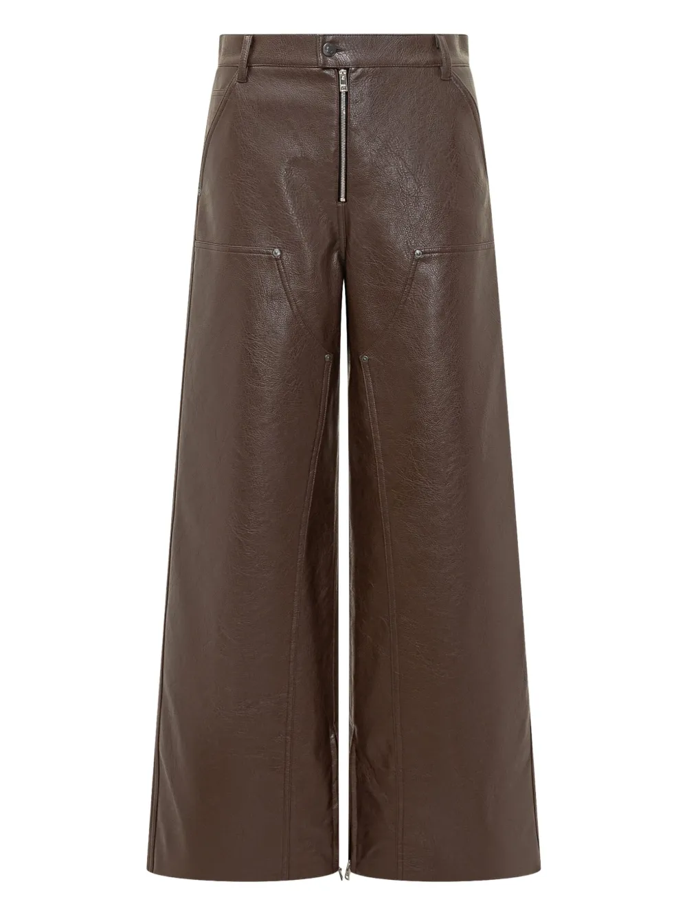 MSGM leather trousers | Brown | Image 1