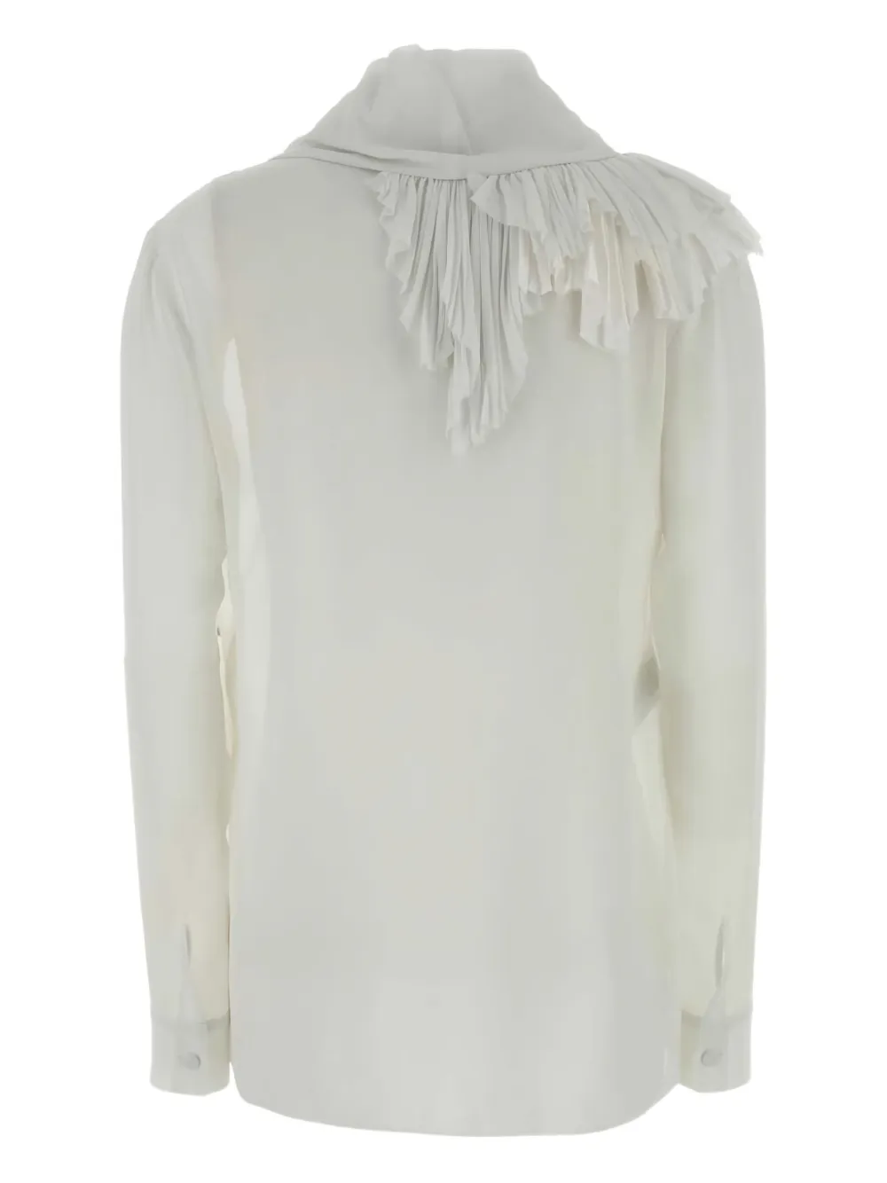 Alberta Ferretti Long Sleeve Shirt In White