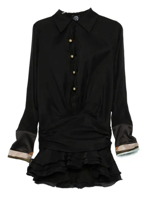 Rosanna Ocampo Petal button ruffled mini dress