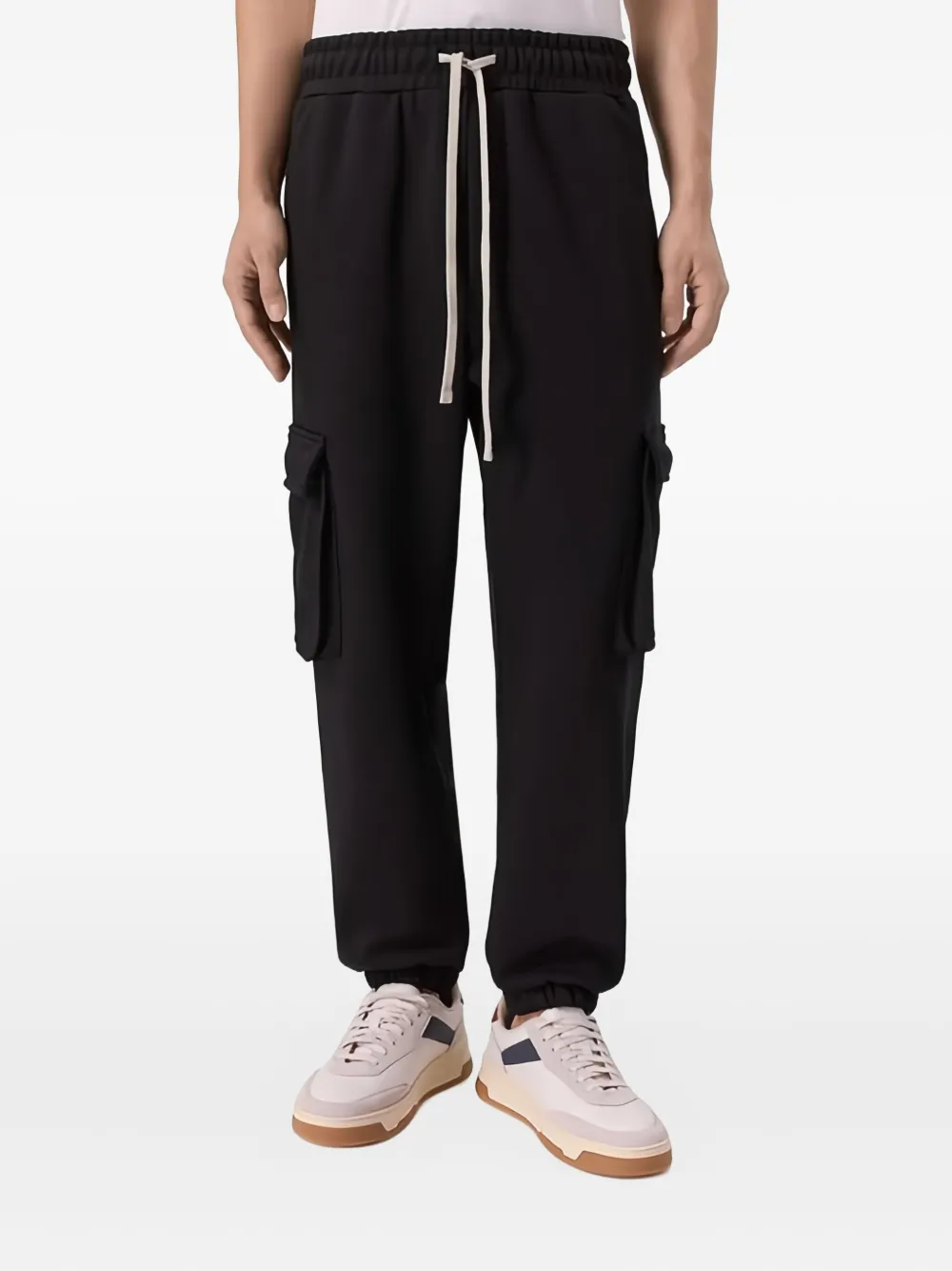 Hinnominate Drawstring Cargo Trousers In Black