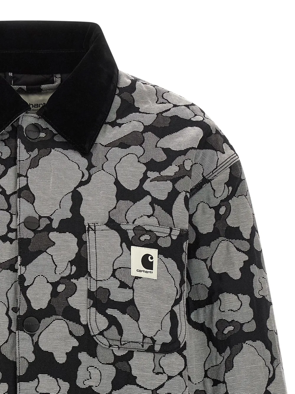 Carhartt WIP Tapestry Chore jack met jacquard Zwart