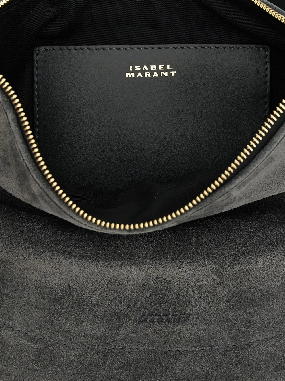 Isabel Marant Stud-appliqué Zip Shoulder Bag In Gray