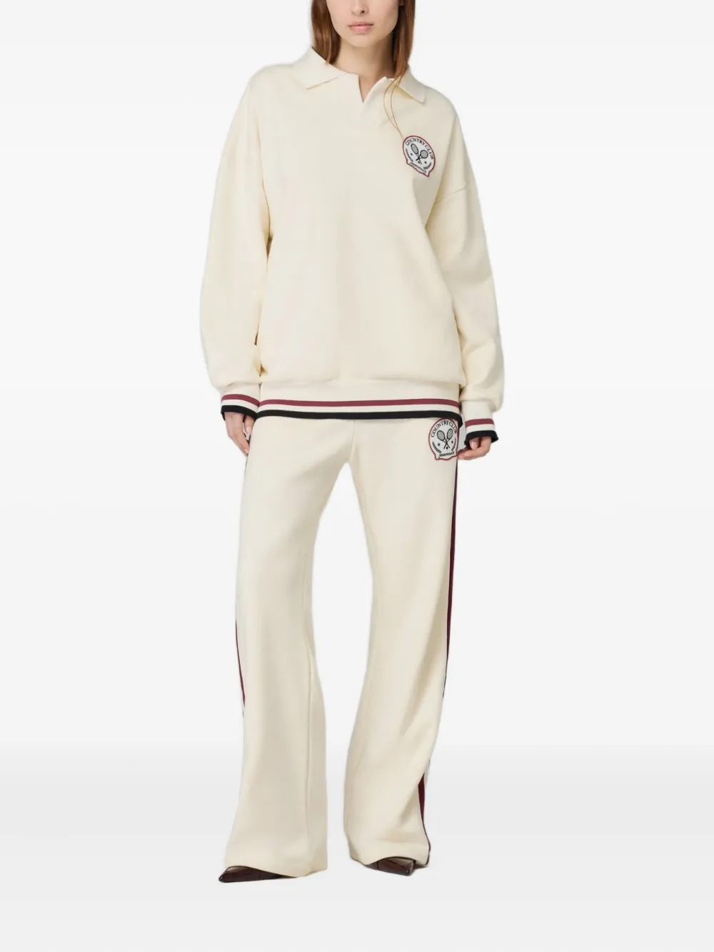 HINNOMINATE side-stripe trousers - Beige