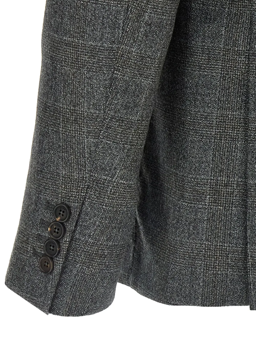 Pal Zileri Geruite blazer met enkele rij knopen Grijs