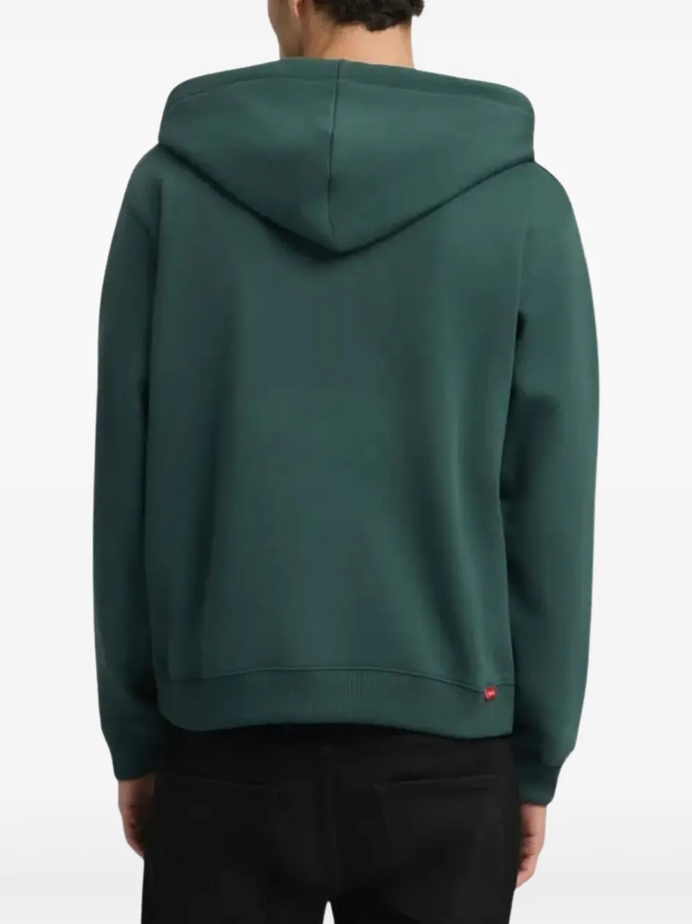 Replay Hoodie met rits en logodetail Groen