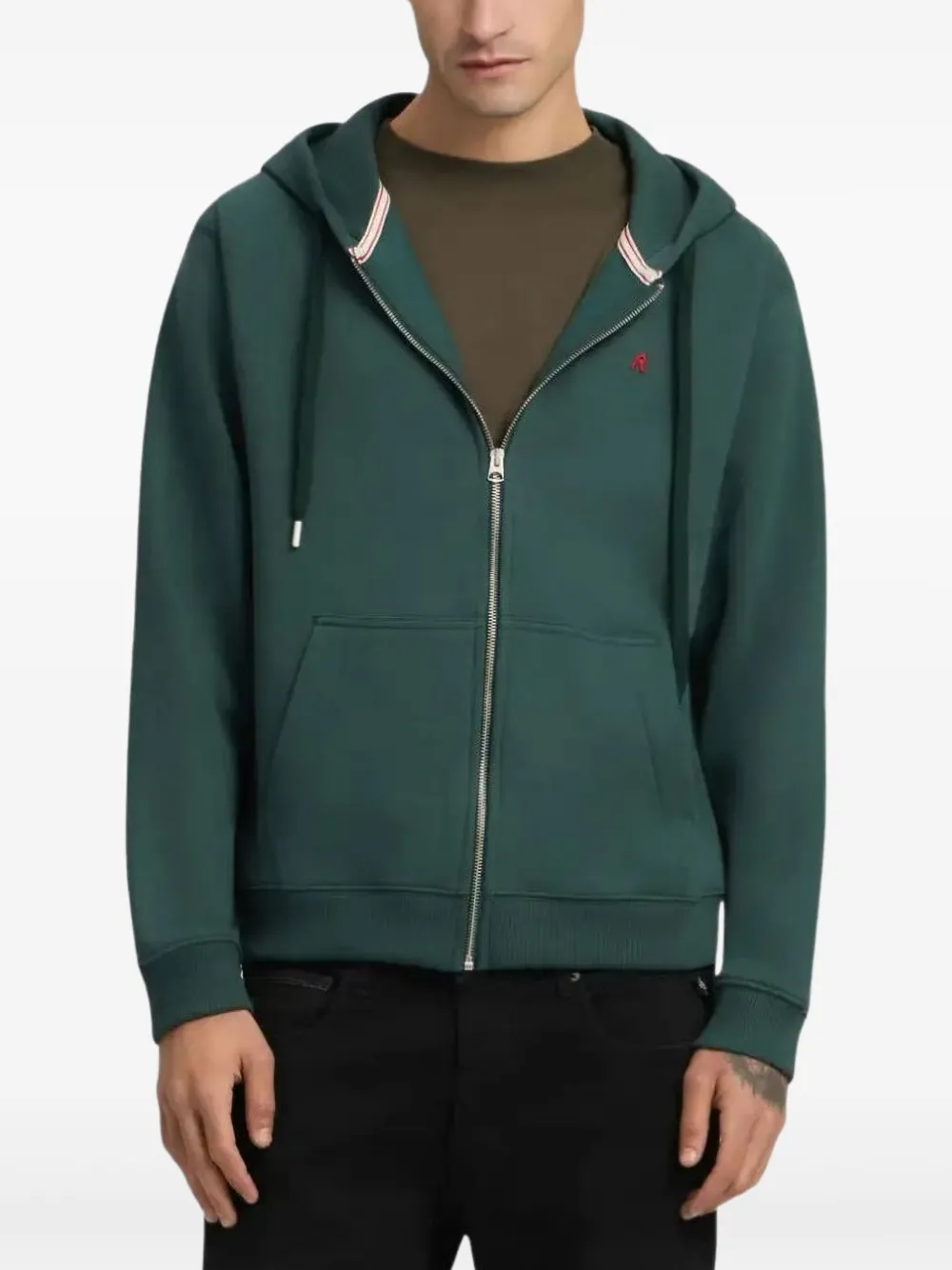 Replay hoodie con cierre y detalle del logo | verde | Image 1