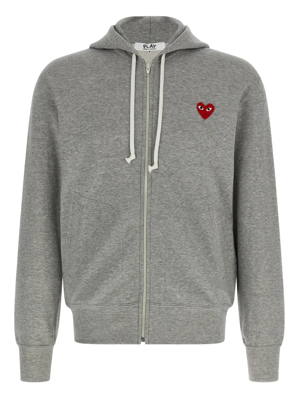 Comme Des Garçons Play hoodie con cierre y detalle del logo | gris | Image 1