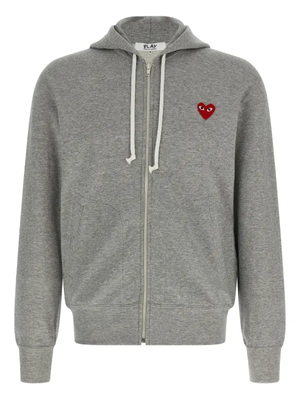 COMME des GARCONS ジップアップパーカー グレー Comme Des Garçons Play ジップアップ パーカー | グレー | FARFETCH JP