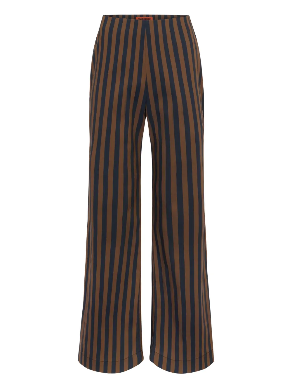 Simon Miller Pia Striped Poplin Trousers In Brown