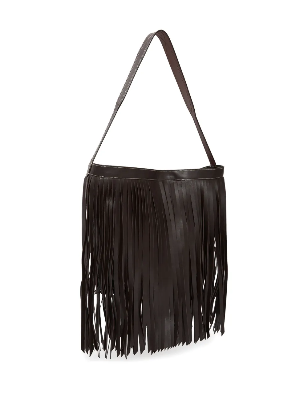 Ann Demeulemeester Jeli Fringed Tote Bag In Brown
