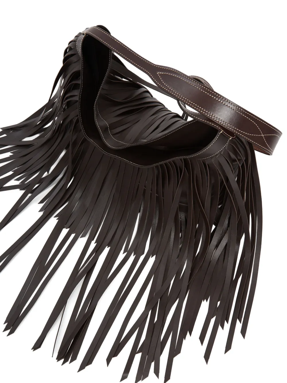 Ann Demeulemeester Jeli Fringed Tote Bag In Brown