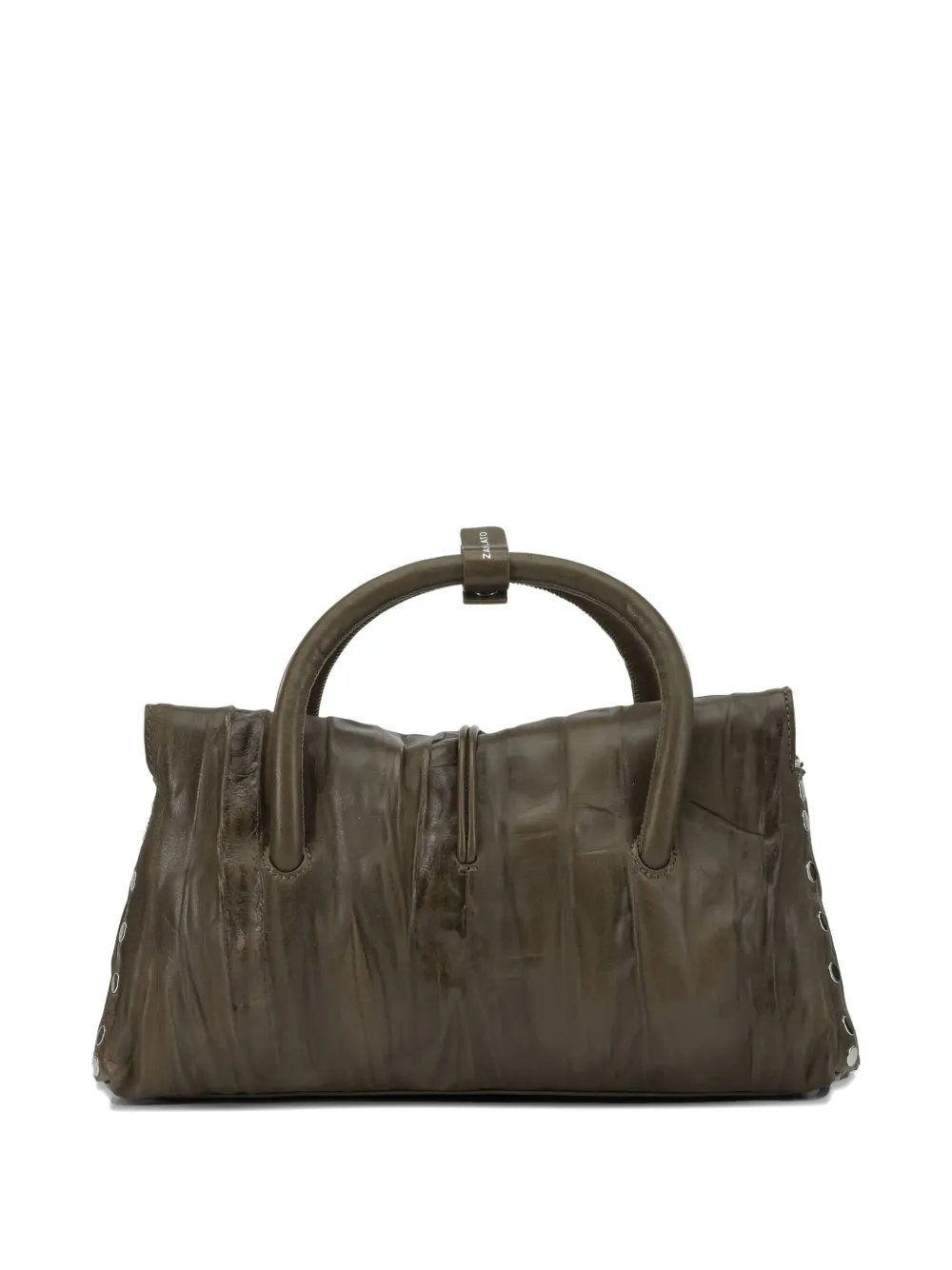 Zanellato Dotta top-handle studded tote bag - Groen