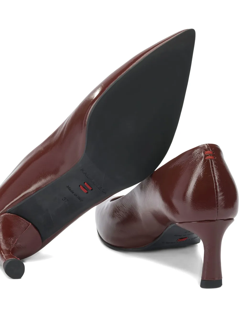 Halmanera Pumps met puntige neus Rood