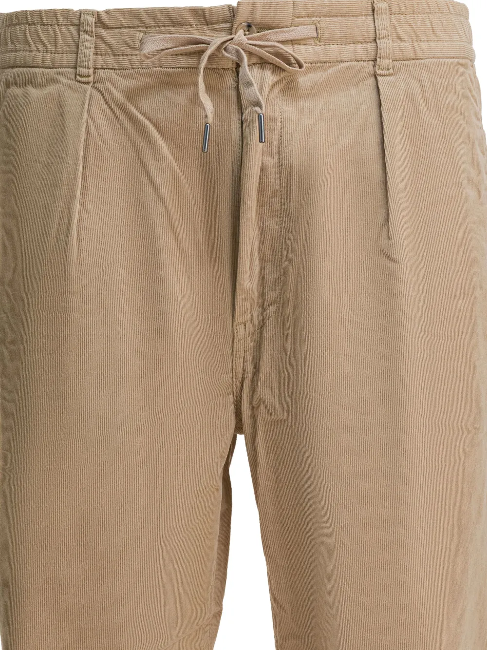 Polo Ralph Lauren Luxe Velvet Lateef Trousers Pockets In Neutral