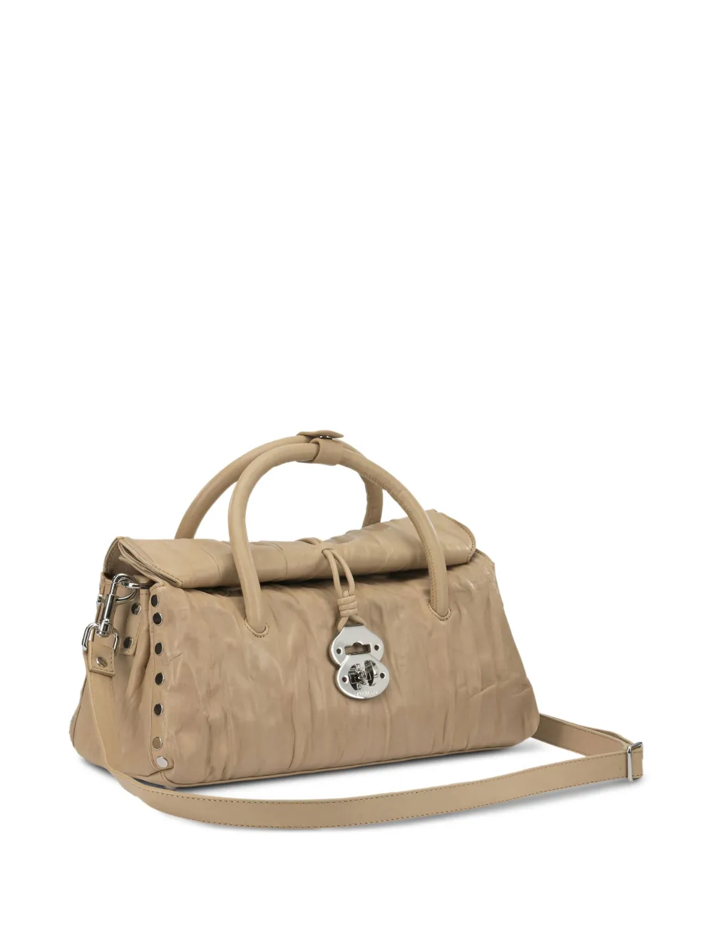 Zanellato Dotta shopper met studs Bruin