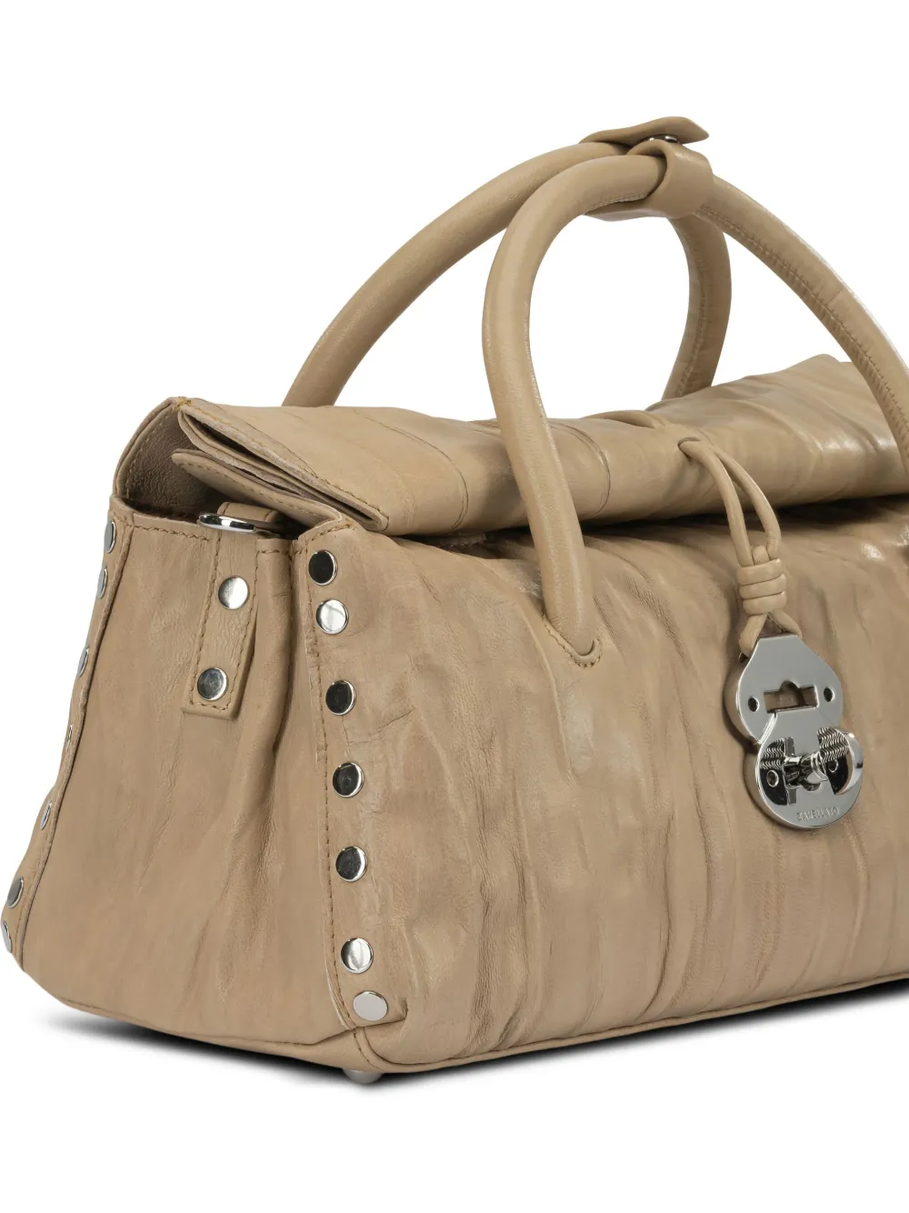 Zanellato Dotta shopper met studs Bruin