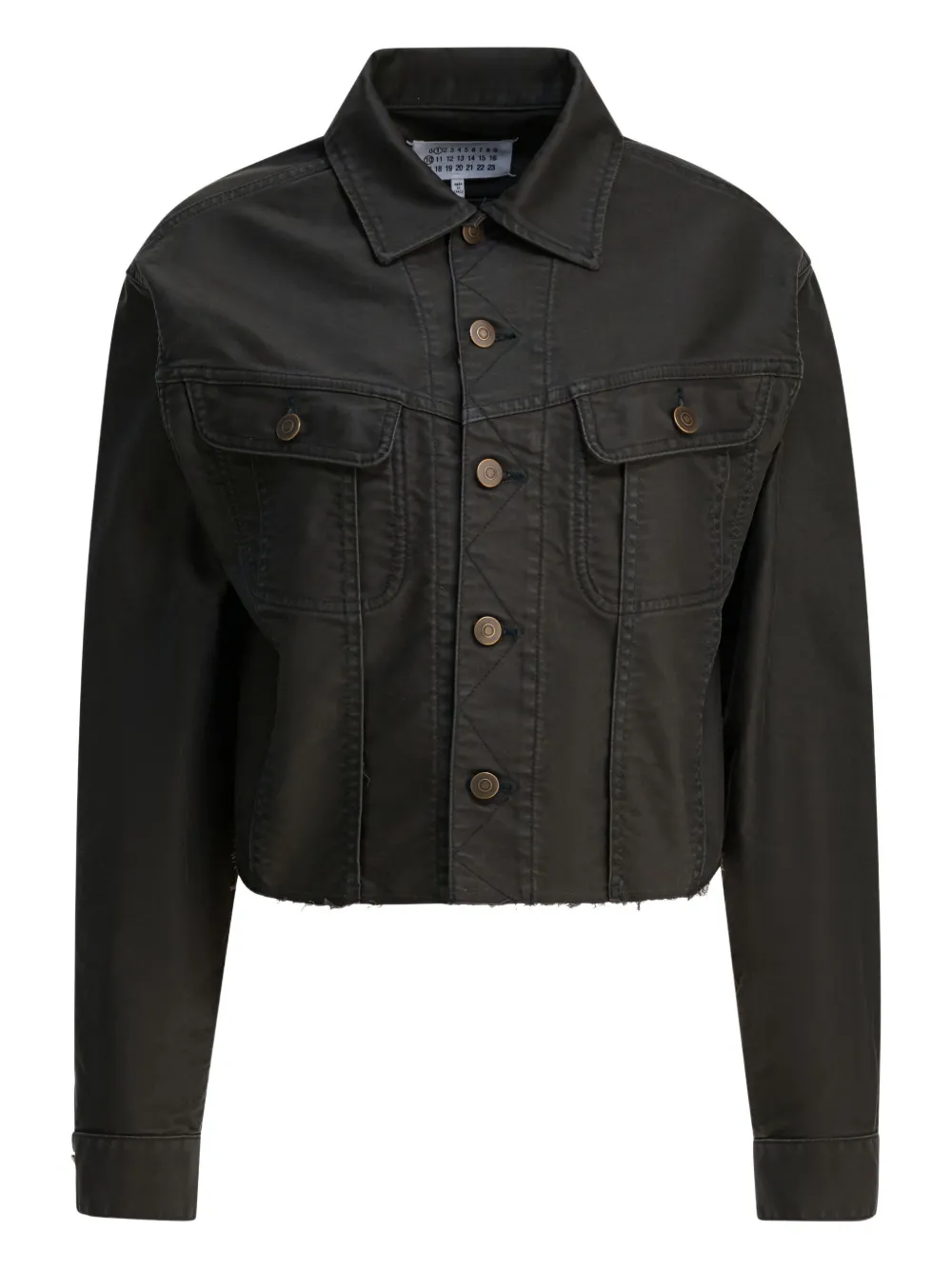 Maison Margiela Denim Jacket With Collared Design And Pockets In Gray