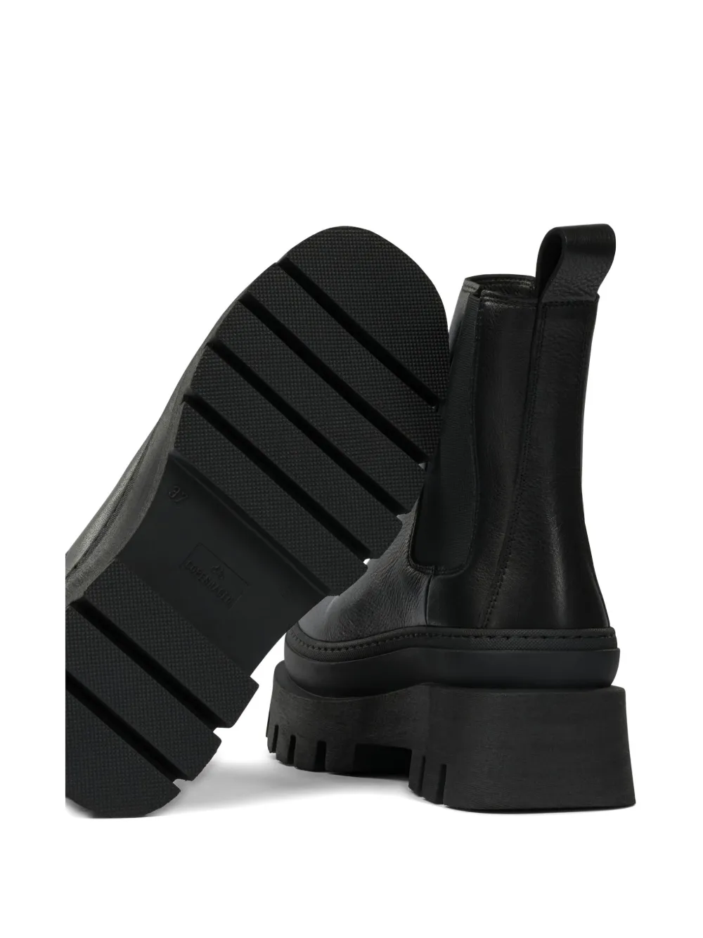 Copenhagen Platform Lug-sole Boots In Black