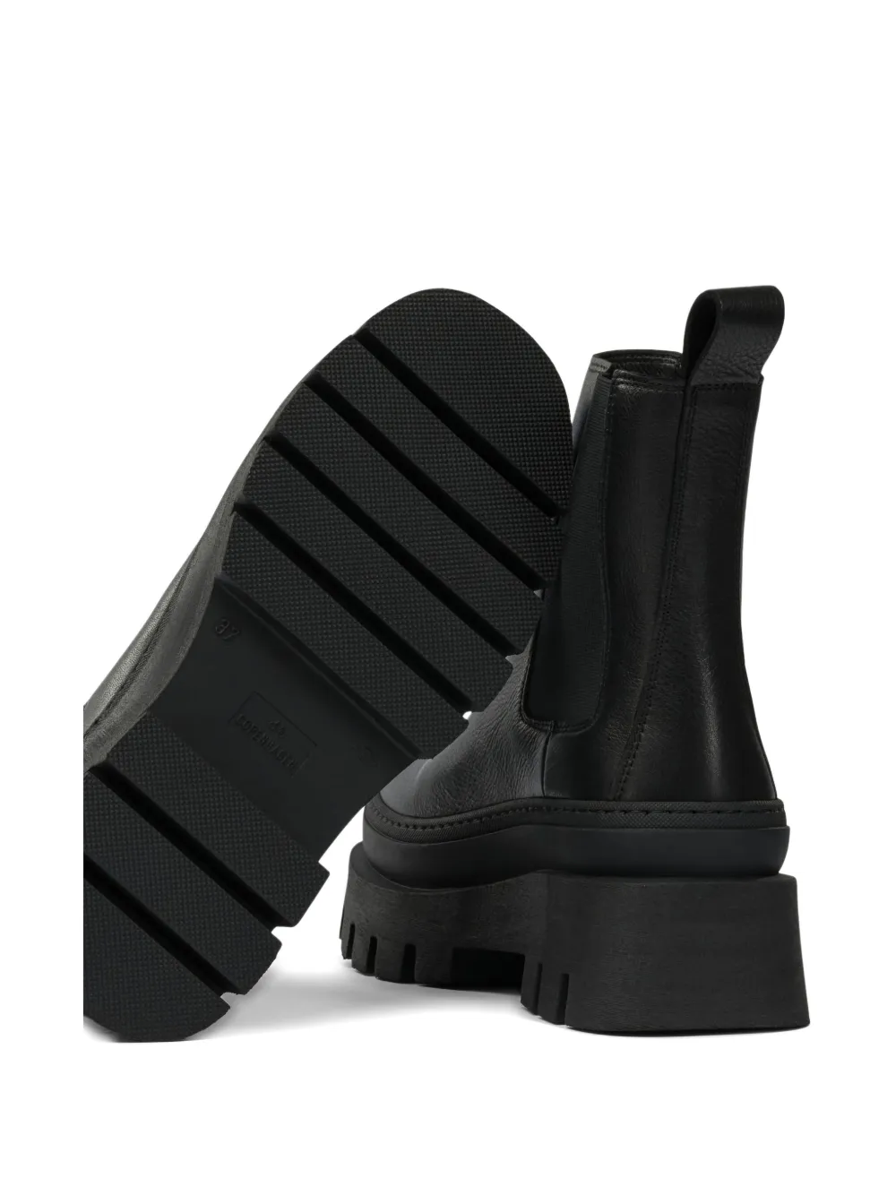 Copenhagen Platform Lug-sole Boots In Black