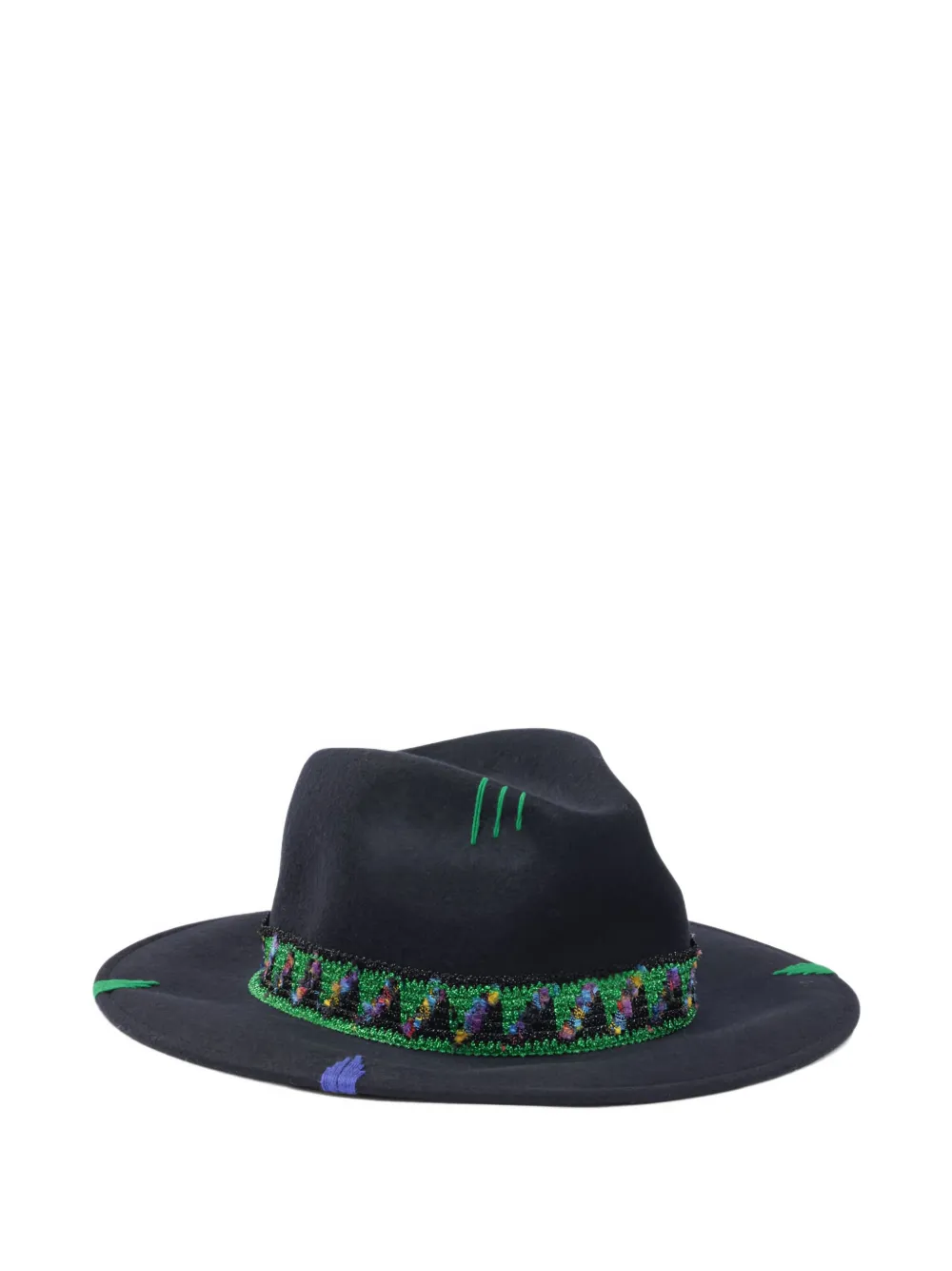 THE HAT GANG I Don't Care embellished wool hat - Blauw