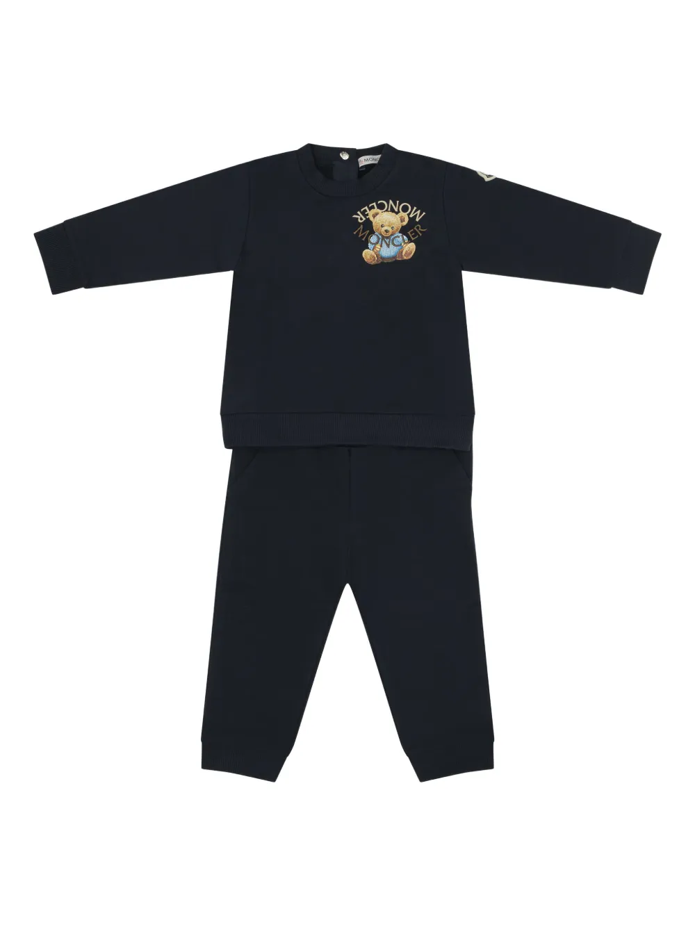 Moncler Enfant Teddy trainingspak met logo Blauw