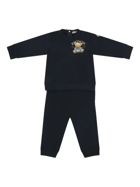 Moncler Enfant traje deportivo con logo con oso
