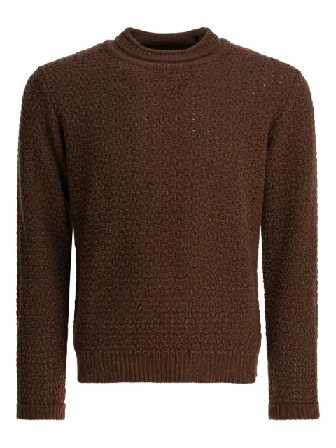 RAKKI Notre Dame textured knitted sweater