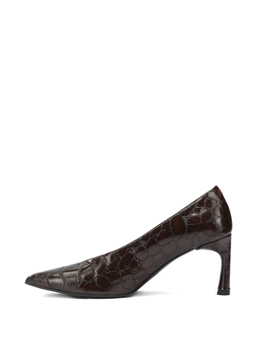 Halmanera Pumps met puntige neus Bruin