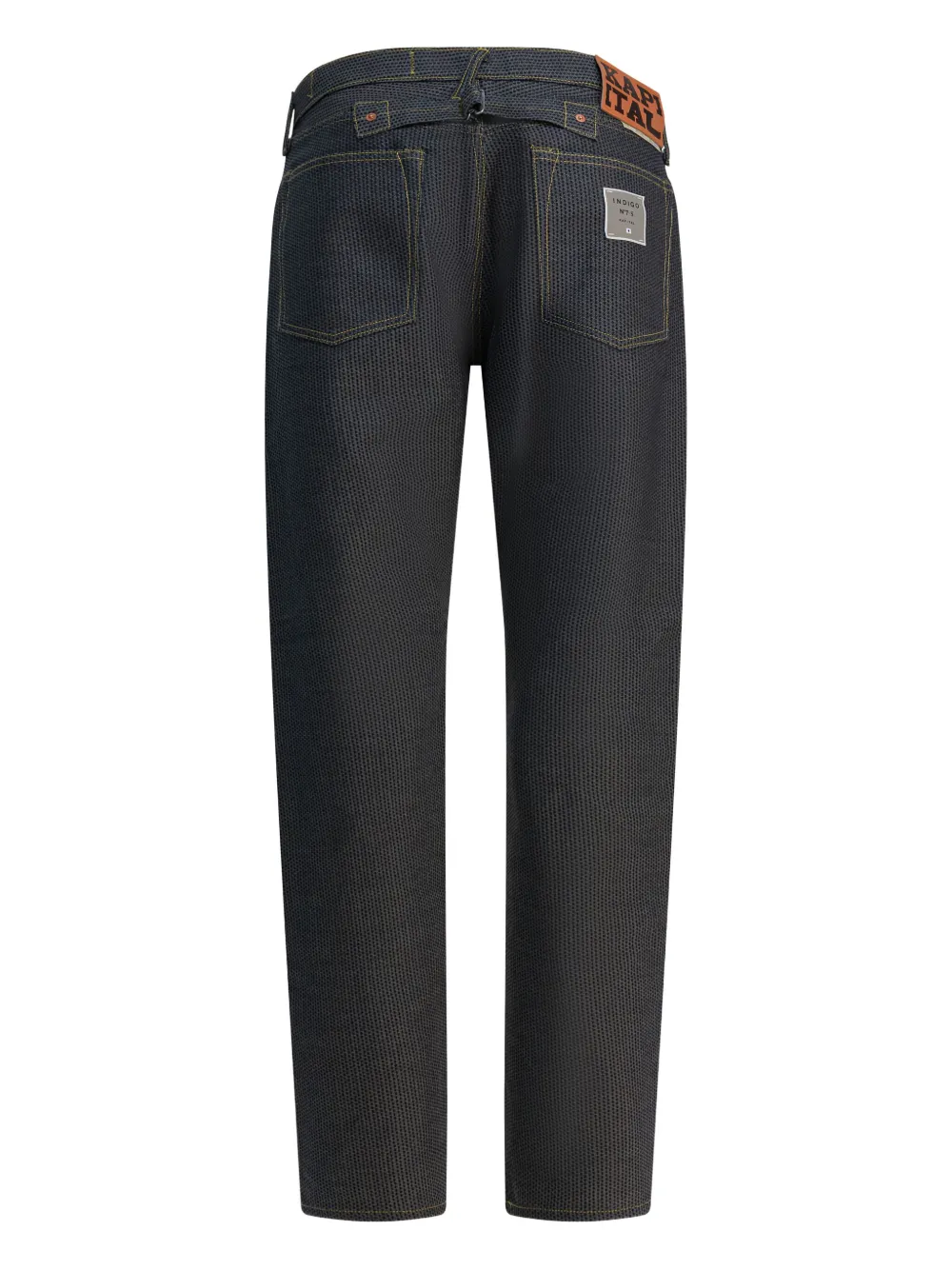 KAPITAL textured-finish jeans - Blauw