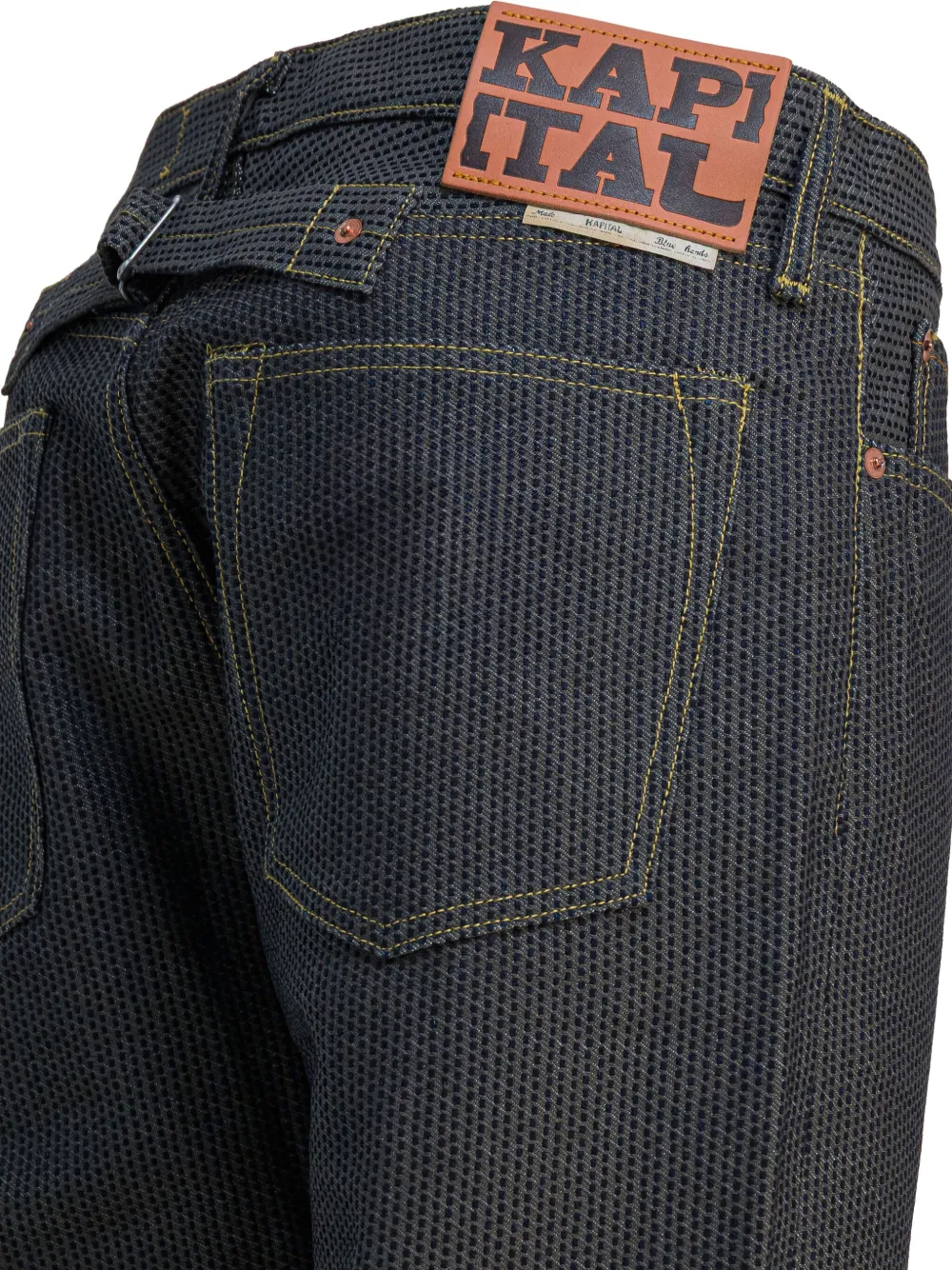 KAPITAL Jeans met textuur afwerking Blauw