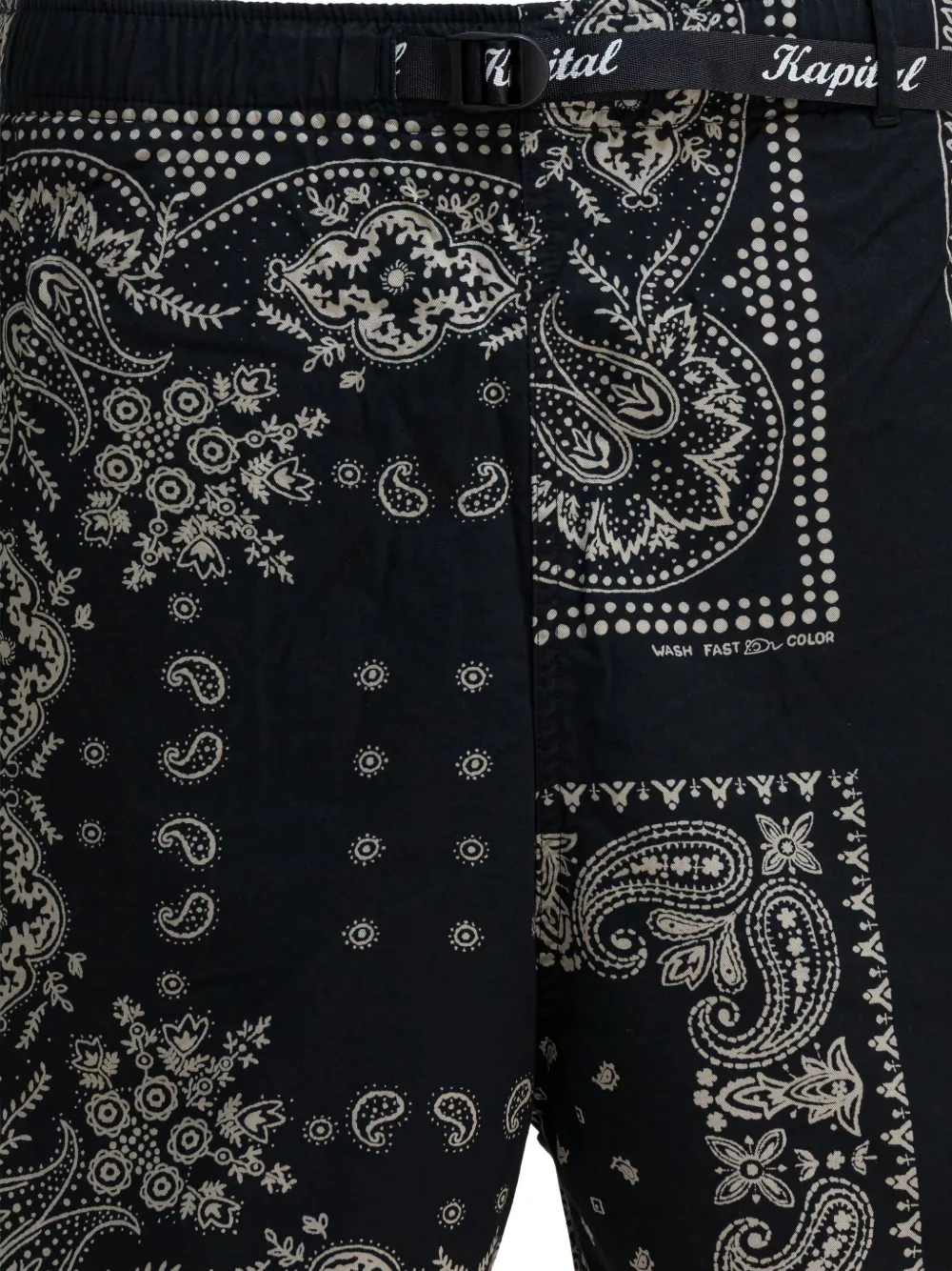 KAPITAL Bandana shorts Zwart