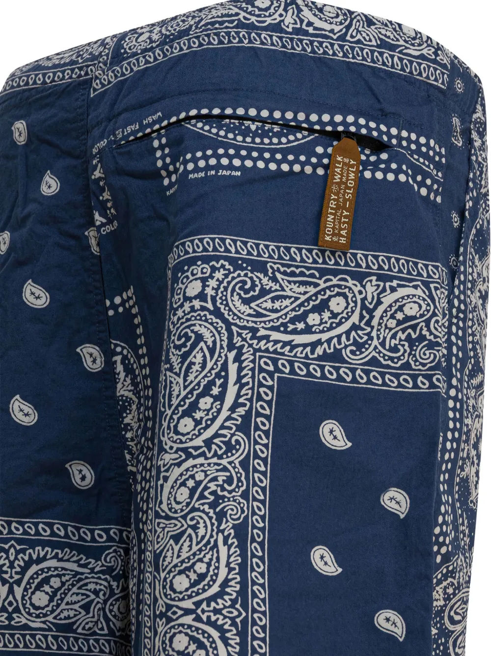KAPITAL Bandana shorts Blauw
