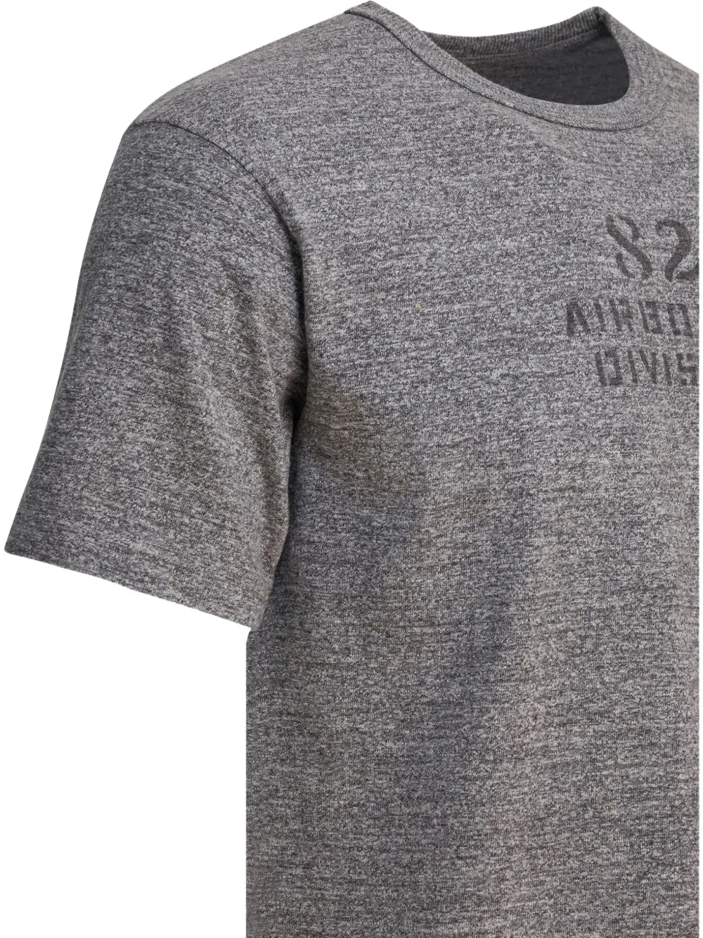 Buzz Rickson's Printed Crew-neck T-shirt In Gray