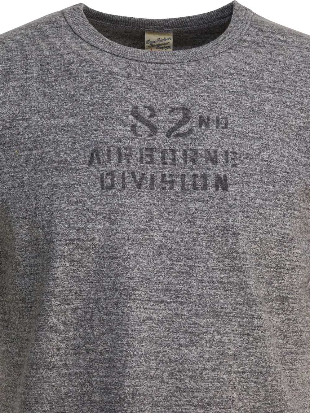 Buzz Rickson's Printed Crew-neck T-shirt In Gray
