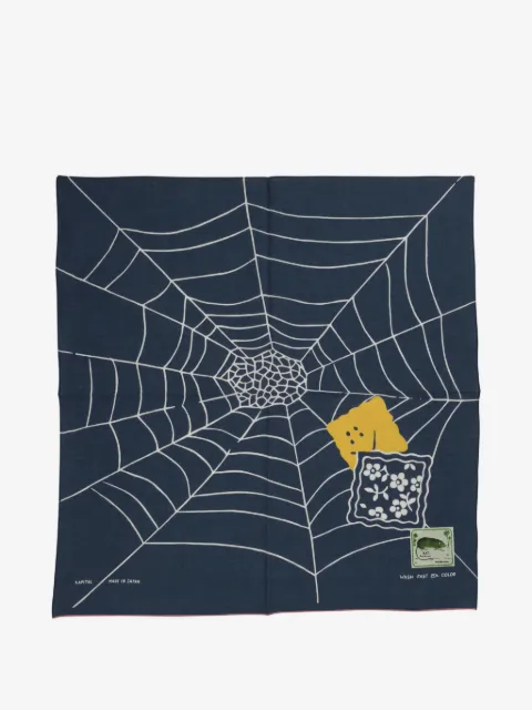 KAPITAL Bandana com estampa de teia de aranha
