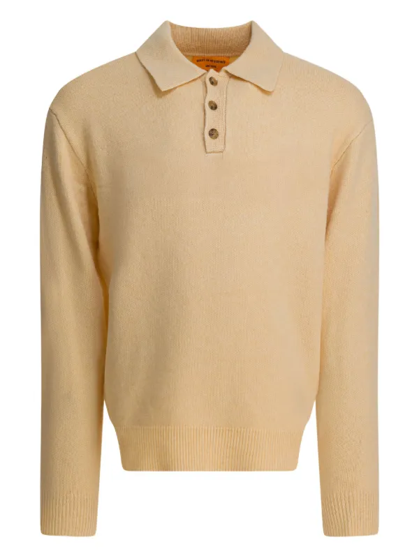 Guest In Residence Elbow-detailed Polo Shirt in Yellow