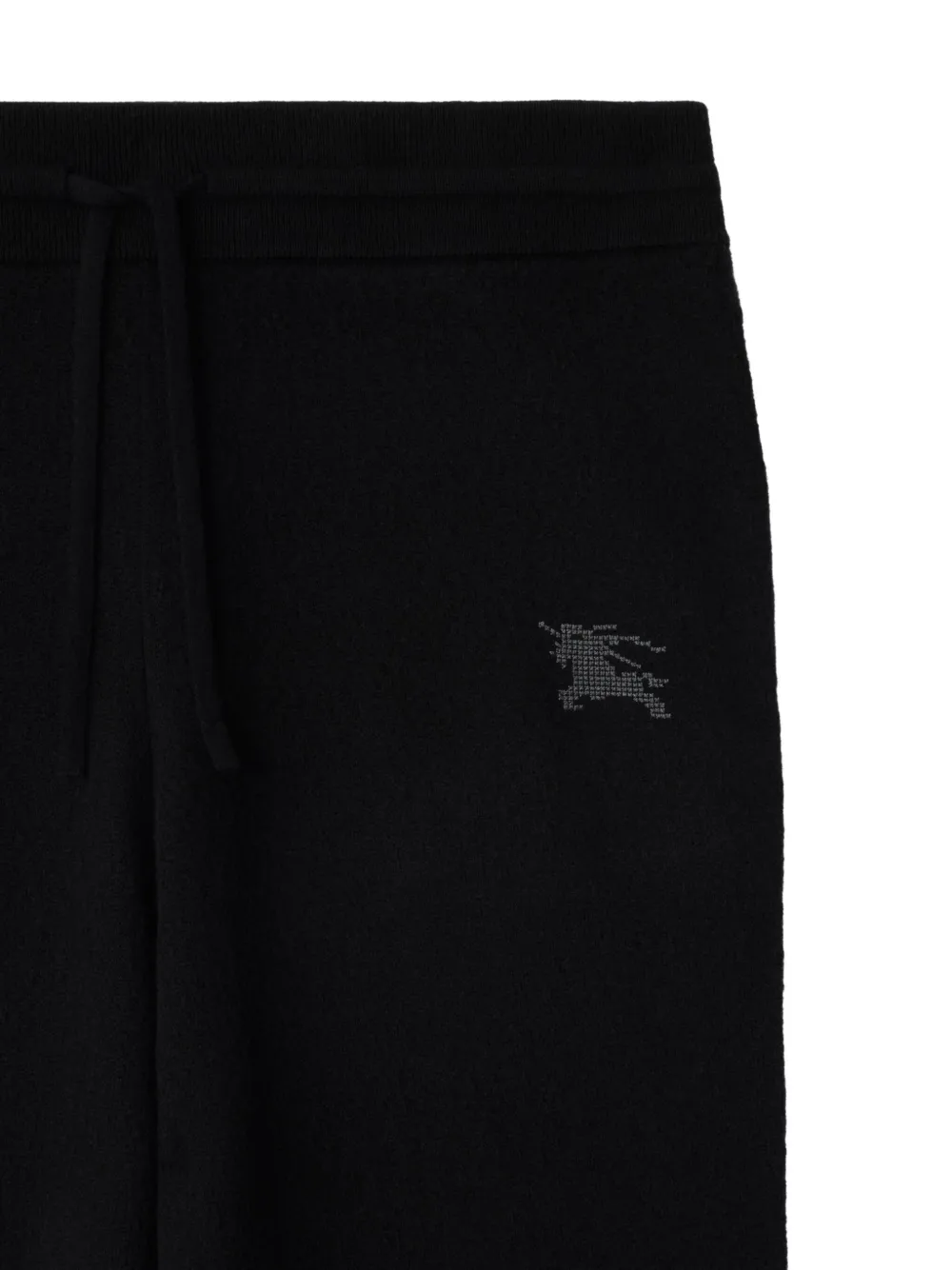 Burberry equestrian knight design wool track pants - Zwart